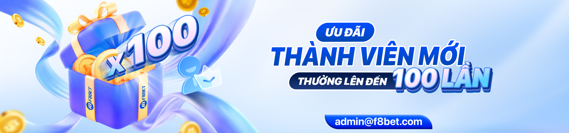 f8bet banner uu dai 100 lan voi thanh vien moi